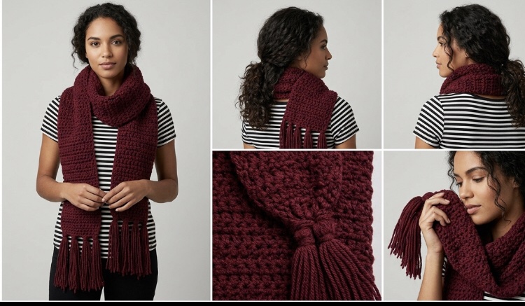 Handmade Crochet Scarf - Luxury Cotton | Tadiarlli.