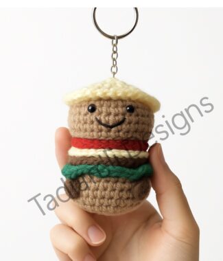 Handmade Crochet Capybara Hamburger Amigurumi